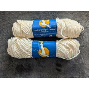 Jonathan Livingston Seagull‎ Handicraft Acrylic Yarn Lot of 2 Skeins - 805 White